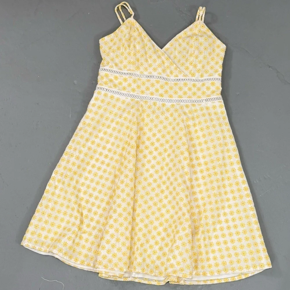 Girls Embroidered Yellow Flower Dress